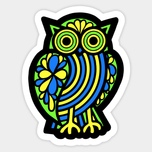 Psychedelic Owl Sticker